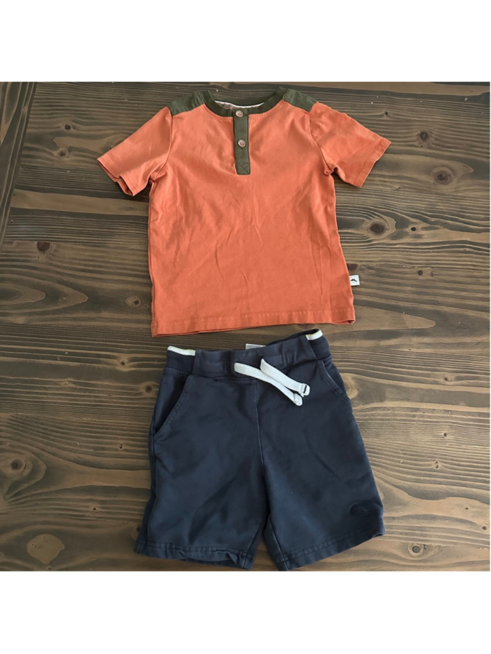 Tommy Bahama Boys 2T Matching Set Orange Polo Shirt Navy Shorts